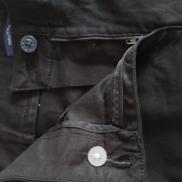 NWT Nautica Size 10 Mid Rise Twill Short 5" Inseam True Black - Picture 14 of 16